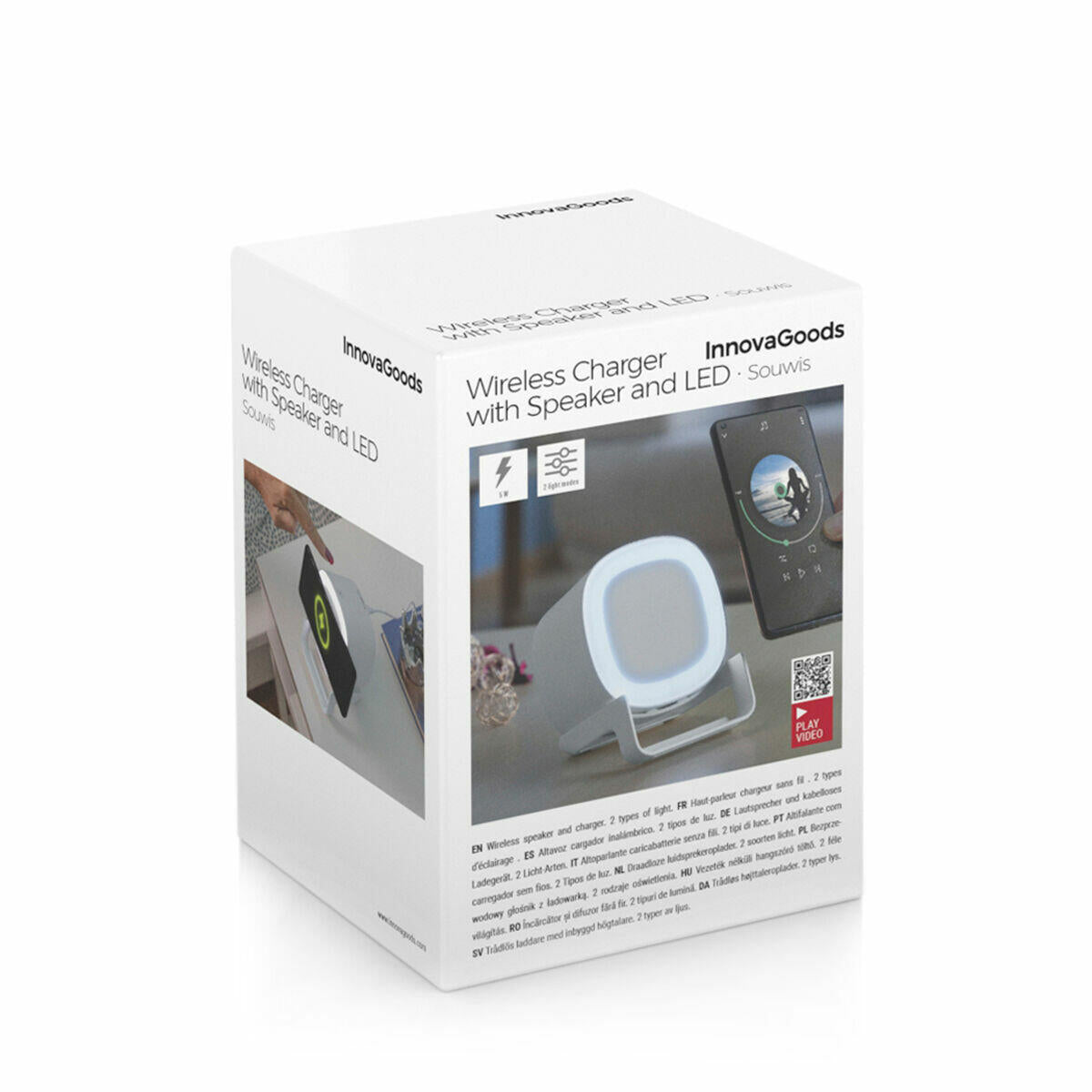 SoundCharge - Altavoz Cargador Inalámbrico con LED