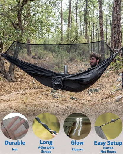 Hamaca de Camping con Mosquitero – Descansa en la Naturaleza