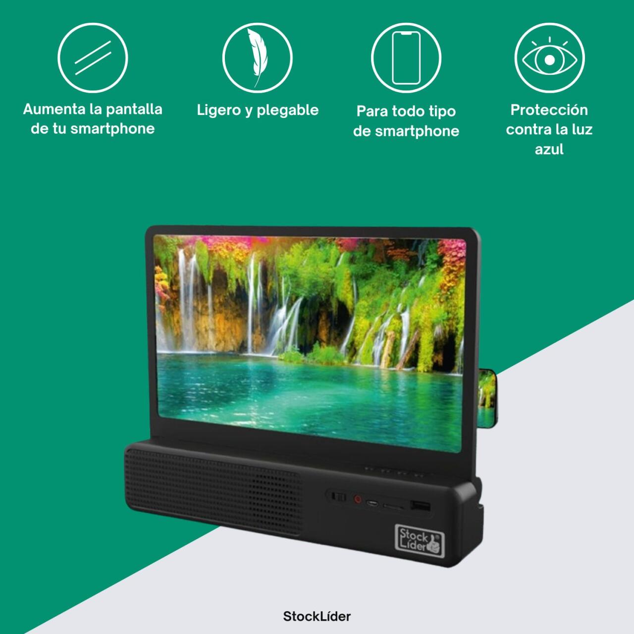 Pantalla Amplificada Bluetooth – Visión Máxima